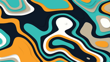 Papercut background cutout layers decoration design vector. Abstract background in style of cut paper layers.