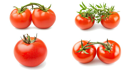 Fresh Organic Ripe Tomatoes in a Vibrant Display Generative AI