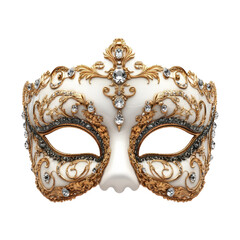 Elegant Decorative Mask with Gold and Diamonds