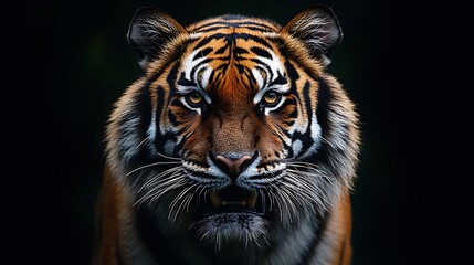 Fototapeta premium Intense gaze of aggressive tiger captured in striking wildlife pictures