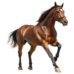 Obraz premium Elegant Horse in Motion on Transparent Background