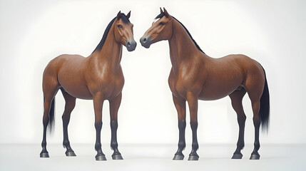 Obraz premium 3D Veteran Bonding Therapy Horse Rehabilitation Center Candid Connection Healing Recovery Equine Assisted Therapy Icon Isolated White Background