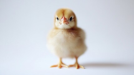 Obraz premium A small chicken on a white background