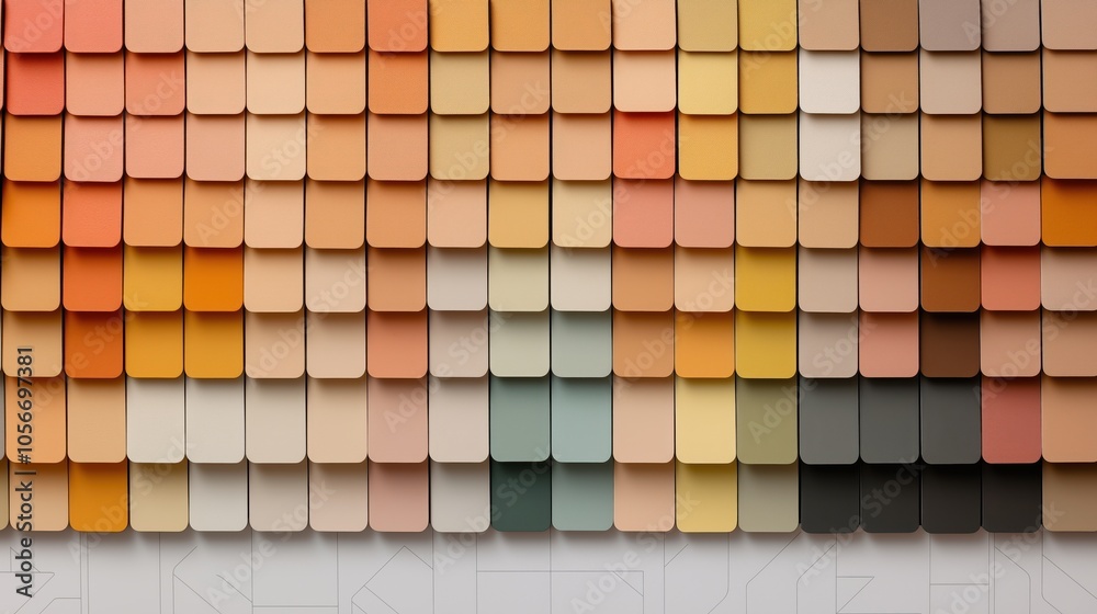 Poster row of different colored squares, each with a different shade of yellow. the squares are arranged in