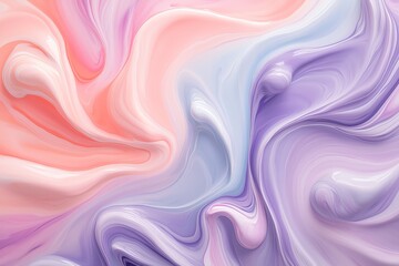 Abstract pastel swirl pattern with soft pink, purple, and blue hues creating a smooth, fluid texture, perfect for backgrounds or design projects.