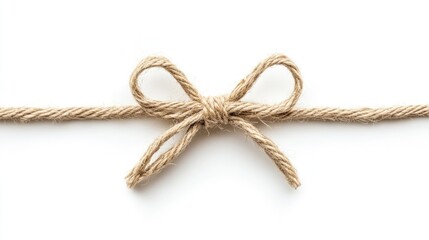 String tied in a bow isolated on a white background