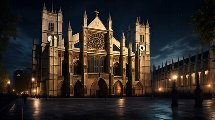 Naklejka premium Westminster Abbey at Night