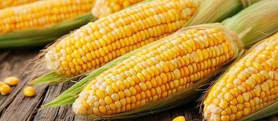 Yellow Corn Beans Cobs