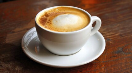 Obraz premium A Cup Of Coffee In A Cafe