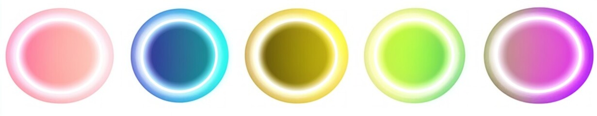Rainbow Circles Abstract Design