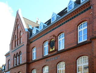 Historical Post Office in the Old Town of Eckernförde, Schleswig - Holstein