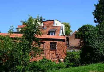 Historical Building at the River Jeetze in the Town Salzwedel, Saxony - Anhalt