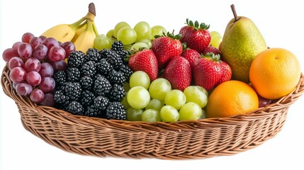 Beautifully arranged fruits in basket
