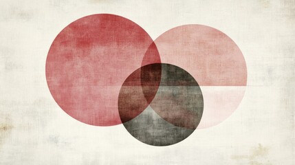 Soft Pink Circles in Abstract Minimal Design