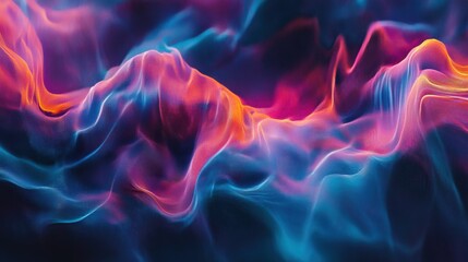 Fototapeta premium Vibrant Electric Waves with Colorful Flow