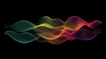 Vibrant Neon Equalizer Graphic Art