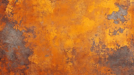 Orange rusty metal background featuring a grunge texture Square abstract design in earthy autumn colors suitable for social media banners Industrial oxidized metal photography backdrop