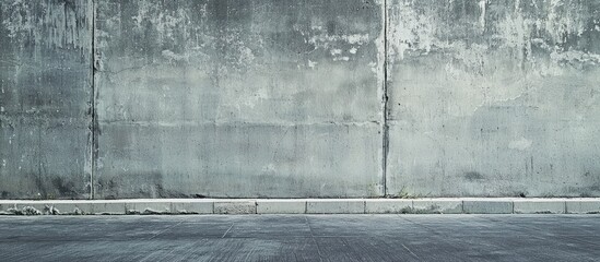 The Gray Wall In Background