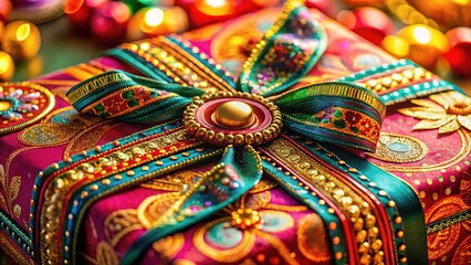 Fototapeta premium Diwali Gift Package Design Macro Photography - Festive Gift Ideas