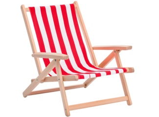 Beach chair isolated on white background.