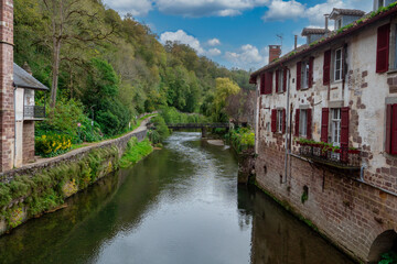view of Saint Jean Pied de Port, Pyrenees, France