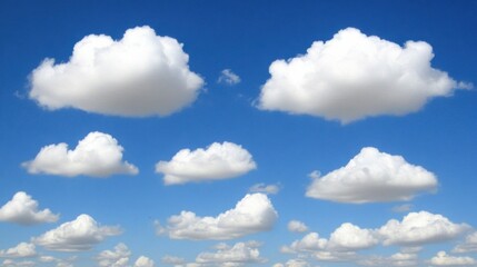 Obraz premium Light and Fluffy White Clouds in Blue Sky