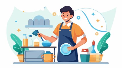 A Dishwashing Staff member is responsible for maintaining the cleanliness and sanitation of kitchenware and dining equipment.
