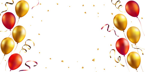 Gold balloons and glitter background © fromage