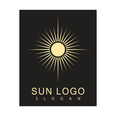 Sun logo vector template symbol design