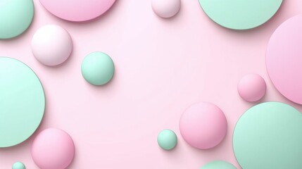 Pastel Minimal Background with Overlapping Circles