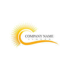 Obraz premium Sun logo vector template symbol design