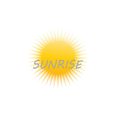 Sun logo vector template symbol design