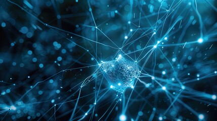 Abstract Network Connection - Digital Science Art