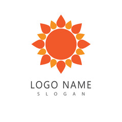 Fototapeta premium Sun logo vector template symbol design