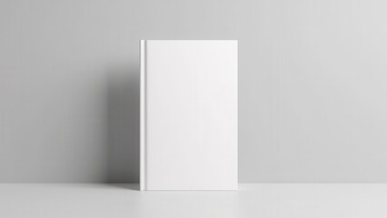 Featuring a glossy book cover mockup with a hardback design, the book lies flat with an elegantly rounded spine, perfect for highlighting cover designs.