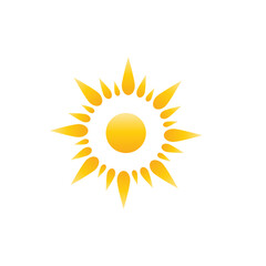 Sun logo vector template symbol design