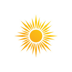 Sun logo vector template symbol design