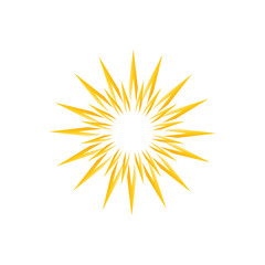 Sun logo vector template symbol design