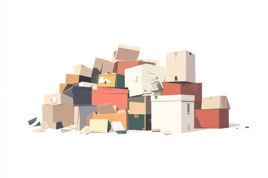 A Mountain of Cardboard Boxes