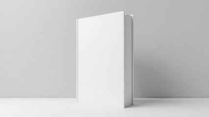This glossy book cover mockup displays a closed, hardback book at an angled perspective, making it suitable for use in digital presentations or design previews.