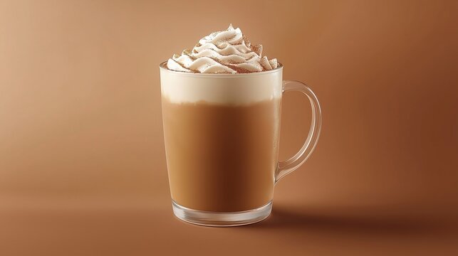 Cup of pumpkin spice latte with whipped cream 