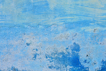 Abstract blue painted wall with texture