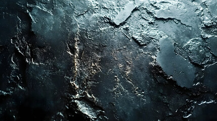 Dark Abstract Background Texture with Rough Surface and Cracked Pattern