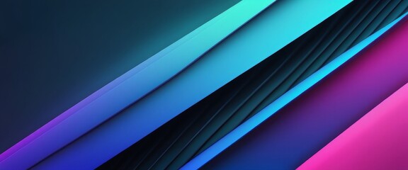 Fototapeta premium Vibrant abstract gradient with layered geometric shapes in blue and pink