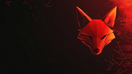 Stylish wallpaper featuring a vibrant gaming and hacking vibe. The composition includes a striking fox logo, complemented by intricate hacking codes and digital elements,