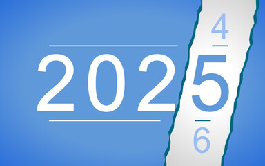 2025 Happy New Year design vector. trendy new year 2025 design template.