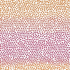 seamless pattern of abstract gradient dots transitioning from pink to orange