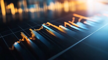 A graph with orange and blue lines that are all over the place