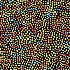 Fototapeta premium seamless pattern of concentric circles made from colorful dots