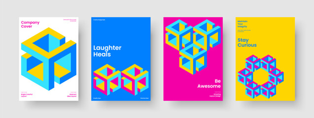 Obraz premium Creative Report Template. Geometric Business Presentation Design. Modern Book Cover Layout. Background. Brochure. Banner. Flyer. Poster. Leaflet. Magazine. Notebook. Advertising. Handbill